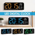 10-Zoll-Digitaluhr Doppelwecker Große LED-Display mit Datum Temperatur Alarm