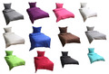 4 tlg Baumwolle Bettwäsche 135x200 Bettgarnitur Bettbezug Renforce Uni Einfarbig