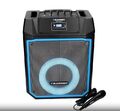 Blaupunkt Akku Partybox Karaoke 600W tragbar Lautsprecher Box Mikrofon Bluetooth