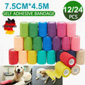Selbstklebender Verband 12/24 Rollen 7.5*4.5 m Elastische Binde Cohesive Bandage