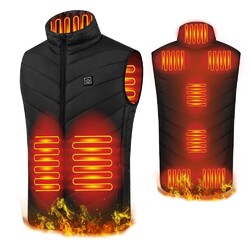 USB Beheizbare Weste Heizweste Winter Heizjacke Wärmeweste für Camping Motorrad