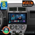 10" 4G+64G Android 14 Autoradio CarPlay GPS NAVI DSP Für Jeep Compass 2007-2009