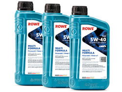 3 Liter (3x1L) ROWE HIGHTEC MULTI FORMULA SAE 5W-40 Motoröl Made in Germany