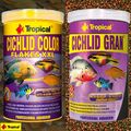 (12,94€/L) Tropical Cichlid Color XXL Flakes + Cichlid Gran 2x 1000ml (2x1L) #