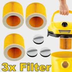 1/4x Patronen Kit Filter für Kärcher WD 2, WD 3, WD 3 Premium, WD 3 P Extension