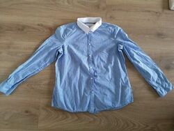 Damen Bluse Von Esprit Größe 40 Blau Kariert