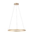 Pendellampe Hängeleuchte Wohnzimmerlampe dimmbar Ring Design messing LED H 120cm