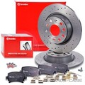 BREMBO SPORT-BREMSSCHEIBEN +BELÄGE HINTEN FÜR AUDI A3 SEAT LEON SKODA VW GOLF 6