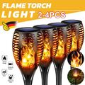 1/2/4x 33LED Solar Fackel Gartenleuchten Beleuchtung Solarleuchte Deko Flamme