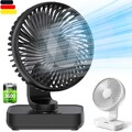 Tischventilator Leise Ventilator Mit 3600mAh Akku Desk Fan Air Cooler Kleiner DE