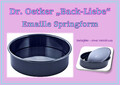 Dr. Oetker Garantie Springform "Back-Liebe" Backform Kuchen Form Emaille Ø28 cm