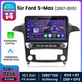 Für Ford S-Max WA6 2006-2015 10.1" Android 14 Autoradio GPS NAVI BT DAB+ Carplay
