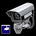 PENTATECH Überwachungs Kamera Attrappe KA 05 Warnaufkleber Camera blinkende LED