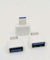 3×USB C 3.1 zu USB A 3.0 OTG Adapter Stecker  Buchse Typ C auf A. Weiß