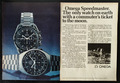 Armbanduhr Omega Speedmaster Astronauts Mark II Werbung 2 Seiten 1972 Original