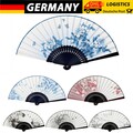 Handfächer Klappfächer Sommerfächer Seidenstofffächer Bambus Holz Stoff Fächer