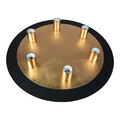 Deckenleuchte Deckenlampe Dimmbar Lindby Justik E27 6 flammig 55 cm Schwarz Gold