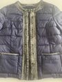 FRIME schöne Steppjacke blau Gr. M 38 Jeans - Einsatz Ketten Stepp - Jacke