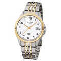 Regent Herren-Armbanduhr silber gold Analog F-917 Stahl-Armband URF917