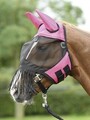 BUSSE Pink/ Schwarz VB Fliegenmaske Fly Cover Fransen Fliegenschutz