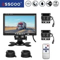 ESSGOO 7" Auto Monitor + 2 x Rückfahrkamera 10M 4Pin Einparkhilfe Set Bus RV LKW