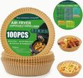 Bestpreis 100x Heißluftfritteuse Backpapier Airfryer Paper Rund 16x4,5cm NEU