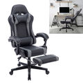 Gaming Stuhl Ergonomisch Bürostuhl mit Fußstütze Drehstuhl Chefsessel bis 150kg.