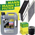 MANN INSPEKTIONSPAKET+LIQUI MOLY 5W-30 ÖL passend für 1.0-1.4 HYUNDAI i30 PD KIA