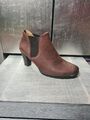 Dunkelbraune GABOR Chelsea Stiefeletten Gr 38 (5) Echtleder Ankle Boots Stiefel 