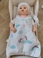 EINHORN 🦄 ❤ PuppenSchlafsack  ❤Babypuppe 43-45cm ❤ Handmade Neu