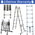 Teleskopleiter Stahl Leiter Anlegeleiter Mehrzweckleiter 1.9/2.6/2.5/3.2/3.8M 