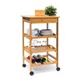Küchenrollwagen Küchenwagen Servierwagen Trolley aus Holz Frühstückswagen