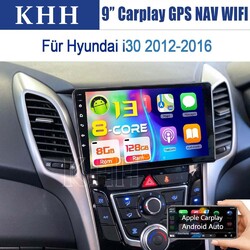 Für Hyundai i30 2012-2016 Carplay Android 13.0 Autoradio BT GPS Navi DAB+ 8+128G