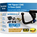 ANHÄNGERKUPPLUNG vert. abnehmbar für VW Tiguan I 07-16 +13pol ESatz ECS