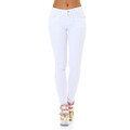 Jeans Damen Skinny Jeans Jeanshose Weiß Push Up Milax-Fashion