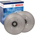 2X BOSCH 203mm BREMSTROMMELN HINTEN PASSEND FÜR PEUGEOT 206 LINKS+RECHTS | 0