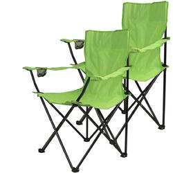 2er Set Campingstuhl Angelstuhl Faltstuhl Farbe wählbar Faltbar bis 120kg Tasche85x50x85 cm inkl. Tragetasche Armlehnen Getränkehalter
