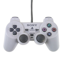 Original Sony Playstation 1 PSOne PS1 Dualshock Controller Grau Weiß Gebraucht