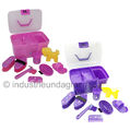 ML Pferde Putzbox für Kinder 8-teilig Inhalt Pferdeputzbox Pink Lila Sterne