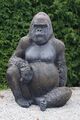 Design Gorilla sitzen Figur Statue Skulptur Figuren Garten Dekoration Sofort