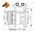 NRF 32207 Kompressor Klimaanlage für Fiat Cinquecento 170 Seicento/600 187
