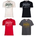 Superdry Herren T-Shirt - VI Classic Tee, Logo, Rundhals, einfarbig