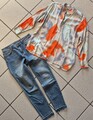 ESPRIT+VILA~Schicke Kombi~blaue Jeans Hose + Bluse Shirt Tunika~Gr. M 38 40