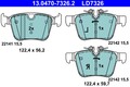 Bremsbelagsatz Scheibenbremse ATE Ceramic 13.0470-7326.2 für VOLVO XC60 2 246 3