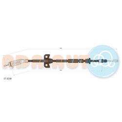 1x ORIGINAL® Adriauto 57.0239 Seilzug, Feststellbremse Links, Rechts