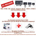 Kassetten digitalisieren - 9 Bänder ihrer Wahl auf DVD & USB Stick all inklusive