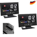 2X Wetterstation mit Außensensor Hygrometer Thermometer Wecker Uhr Farbdisplay