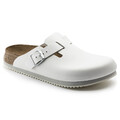 Birkenstock Clog Boston Super Grip, Naturleder, weiß, Weite schmal, Größe 44