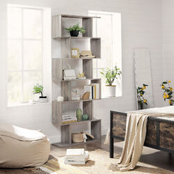 Bücherregal Büroregal Standregal Holzregal Schrank mit 6 Ebenen LBC061M01
