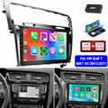 DAB+ 1+32G 10.1" Android 14 Apple Carplay Autoradio GPS WIFI Für VW Golf VII MK7